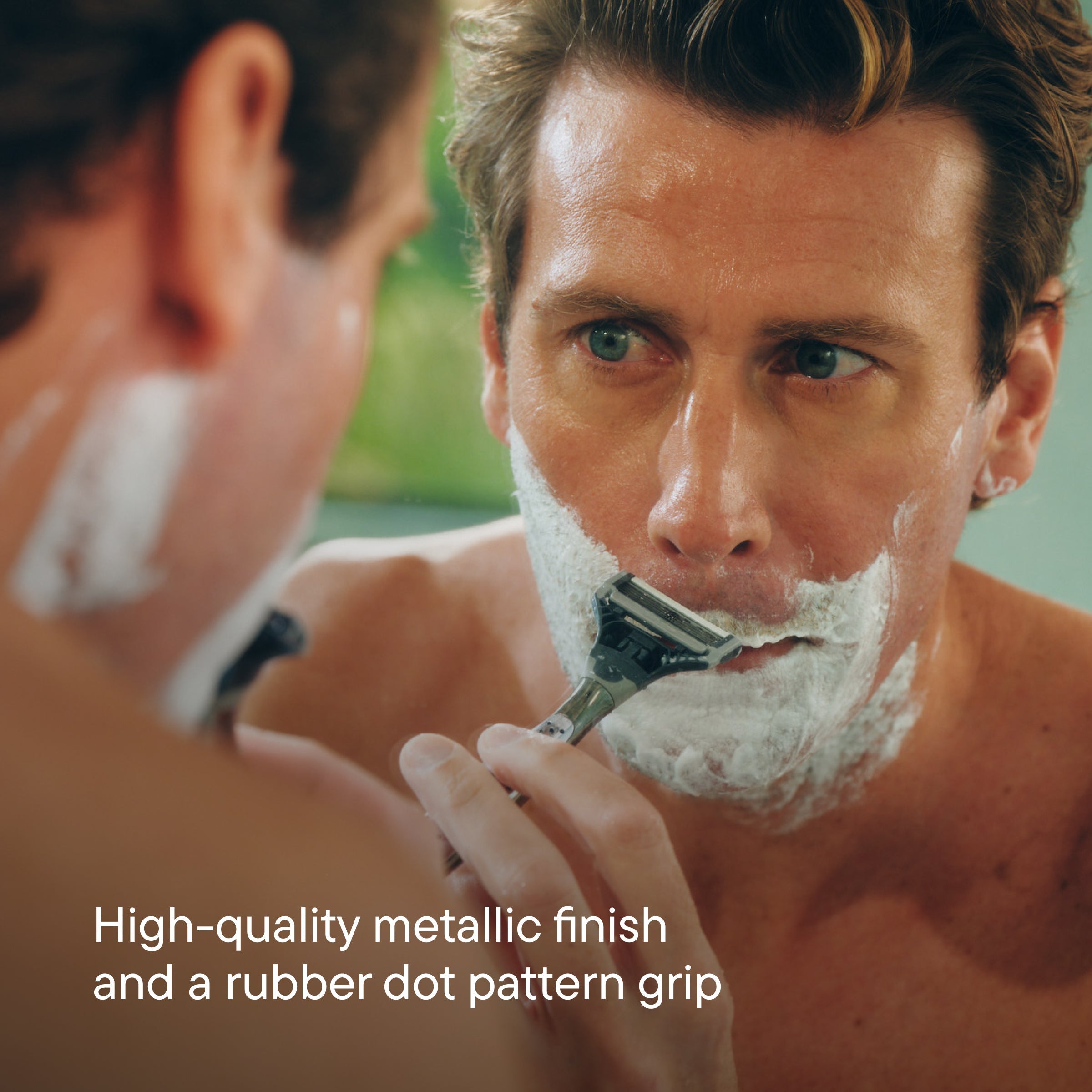 Harry's Chrome Handle / Chrome - Obsidian / Shave Cream