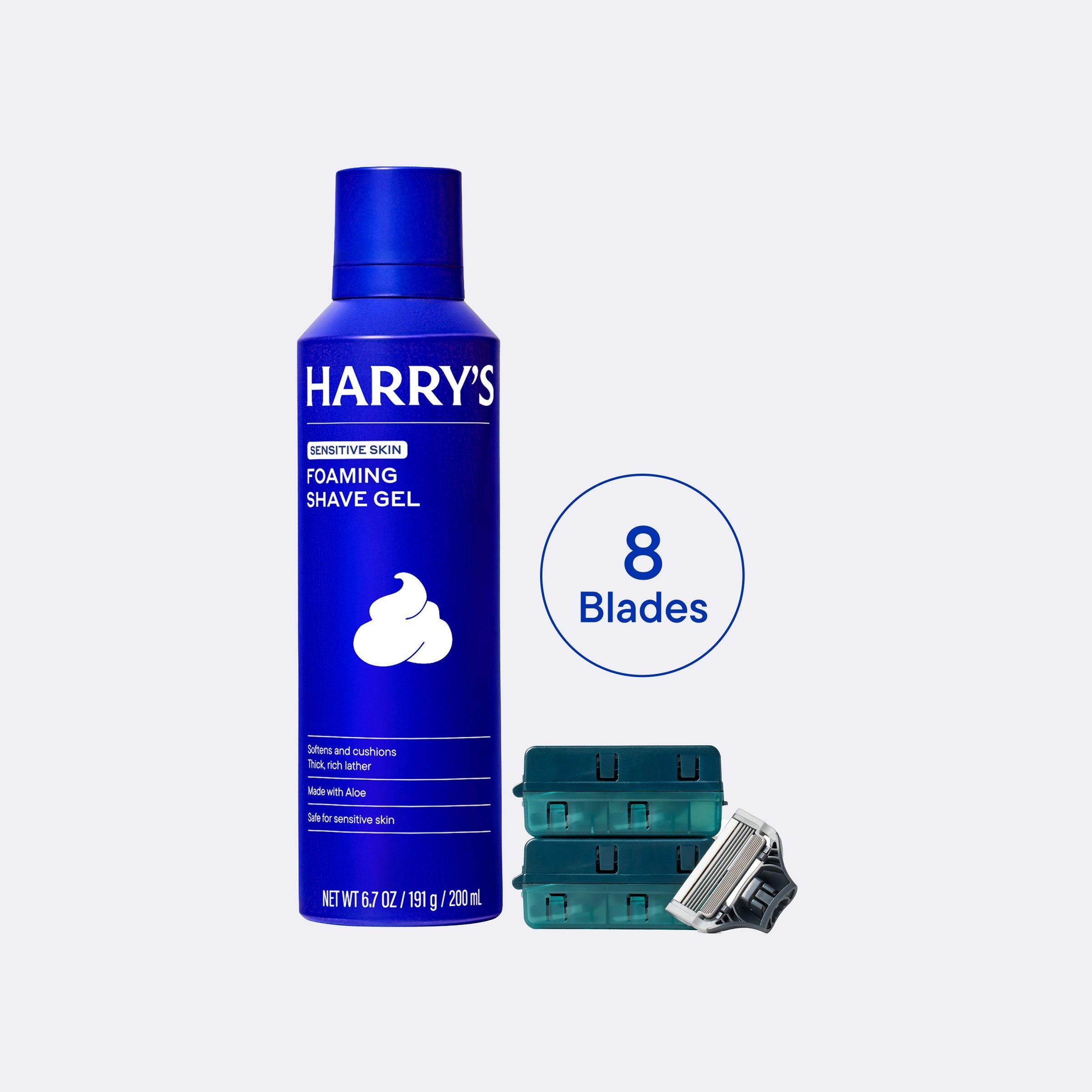 Harry's Original 8 Blades + 1 Shave Gel