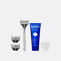 Harry's Original Chrome Shave Set / Chrome - Silver / Shave Cream