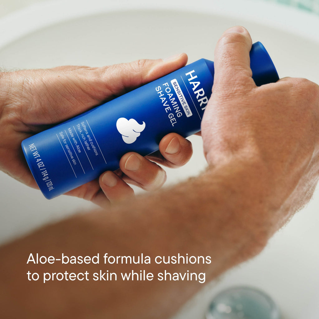 Harry's Original Chrome Shave Set / Chrome - Graphite / Shave Cream