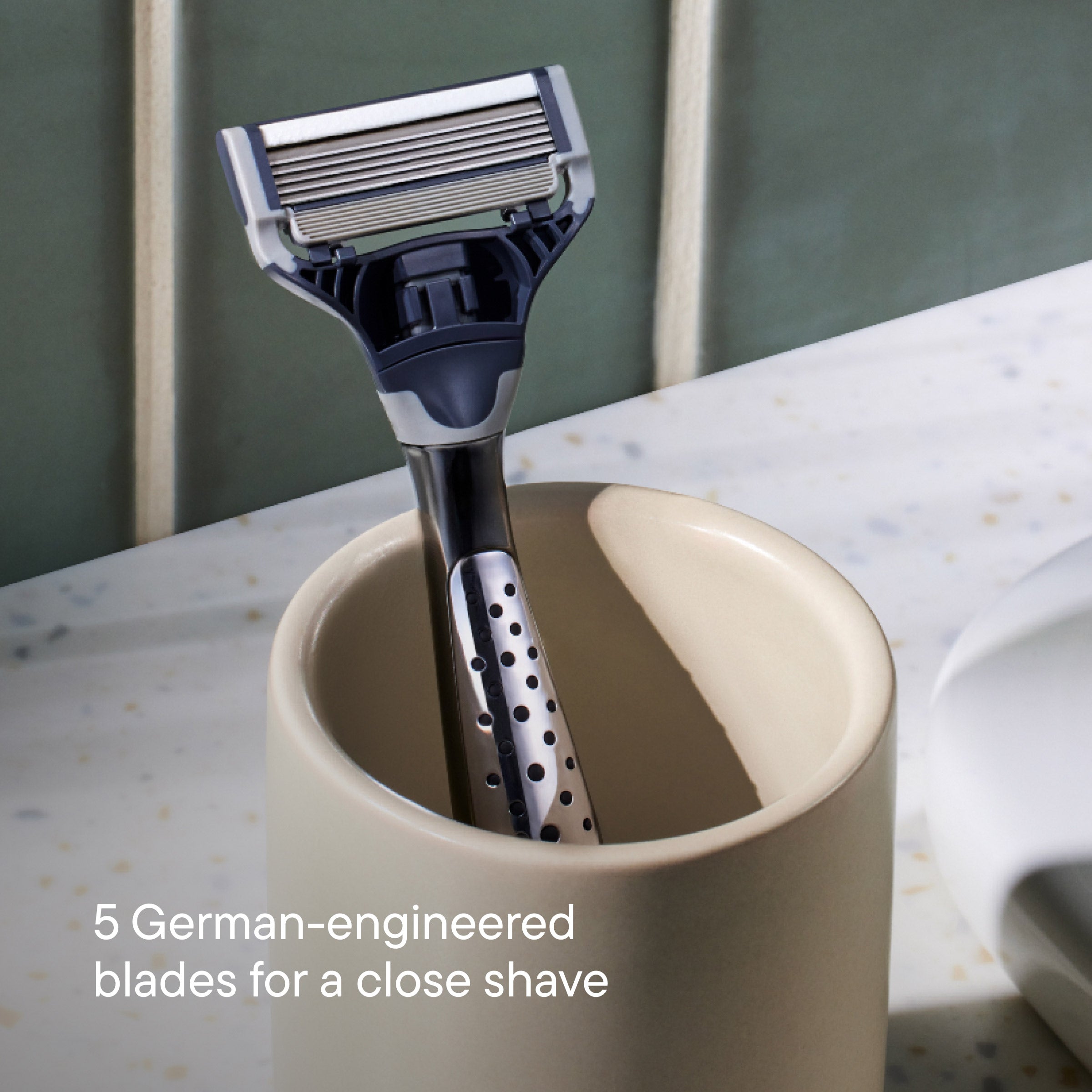 Harry's Original Chrome Shave Set / Chrome - Obsidian / Shave Cream
